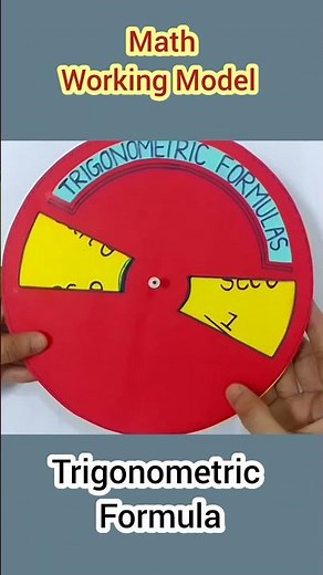Math Project | Trigonometry Formula Wheel Model | Easy School Working Model