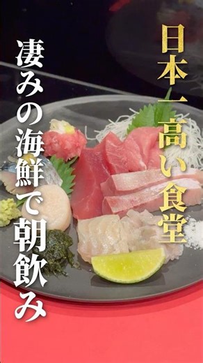 【サイバー大学教授の朝飲み】日本一高い食堂 #豊洲市場 #海鮮 #グルメ