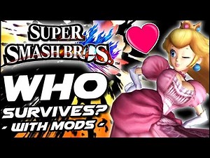 Super Smash Bros WHO CAN SURVIVE Peach's Giant Booty with Mods? (Wii)