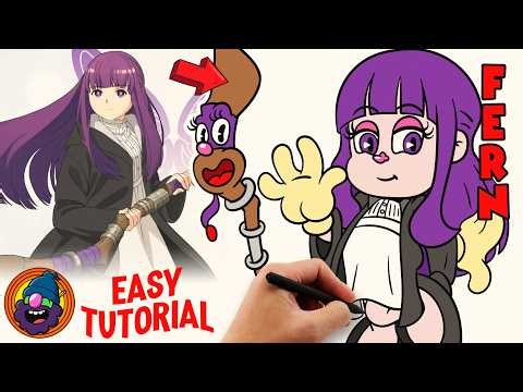 How to Draw Fern (Sousou no Frieren) | Rubber Hose Cartoon Tutorial