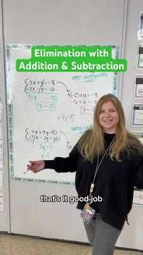 Elimination with Adding and Subtracting #iteachalgebra #mathematics #teacher #math #algebra