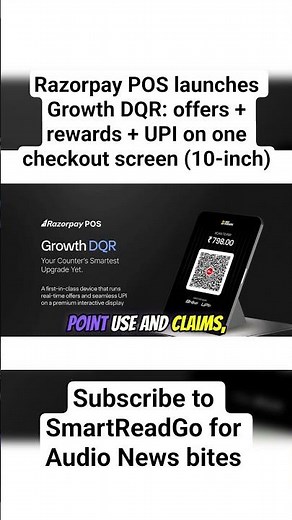 Razorpay POS launches Growth DQR: offers + rewards + UPI on one checkout screen (10-inch)