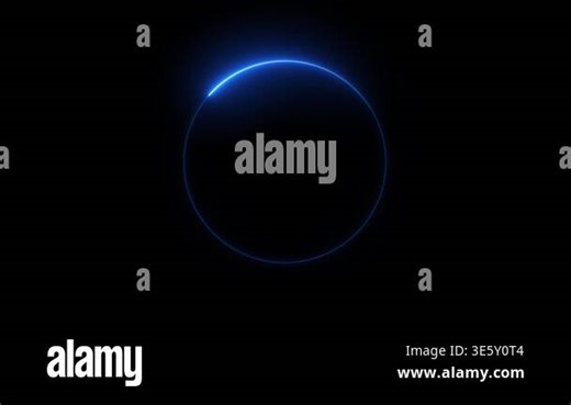 circle glow border concept on the transparent background. alpha channel, seamless loop, abstract glowing neon line cyan color circular lens animation neon light Stock Video Footage - Alamy