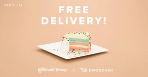 FREE delivery from The Cheesecake Factory continues through December 12! 🙌 No promo required. Order here 👉 drd.sh/5JBWLn/ | DoorDash