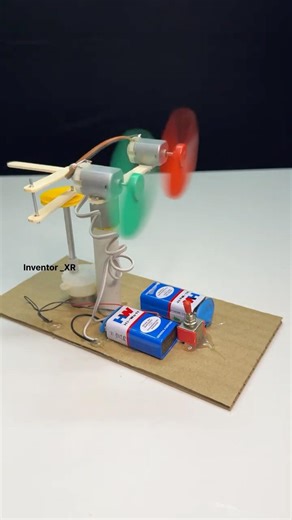 Swing Fan • Dc Motor project #experiment #project #tech #diy #youtubeshorts #dcmotor
