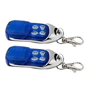 Portable Pack of 2 Garage Door Remote Compatible for Fits for Liftmaster 373LM Chamberlain 950CD,Visor Clip Included, Built-in Battery