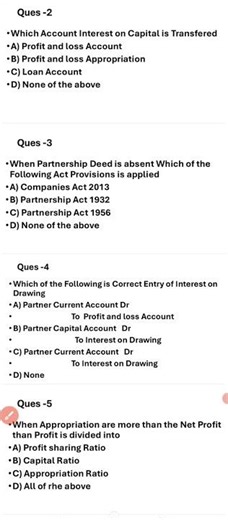 Class 12 Partnership Important MCQ 2025-26 #Commerce, #importantquestions , #partnership #important