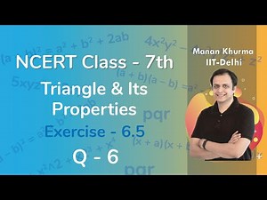 Class 7 Chapter 6 Ex 6.5 Q 6 Triangle & Its Properties Maths NCERT CBSE