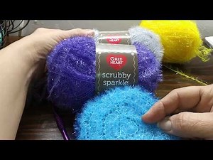 How to make a scrubby with Red Heart scrubby sparkle