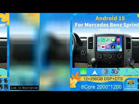 10" Android 15 Car Radio Multimedia Video For Mercedes Benz Sprinter Player GPS stereo CarPlay+auto