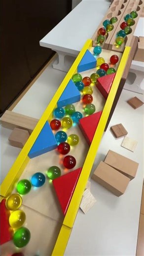 マーブルランレース HABAスロープ #マーブルラン #marblerun #ビー玉転がし #marble #小さな大工さん #haba #asmr #marblesrace