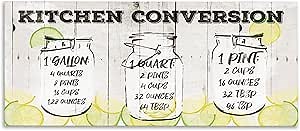 Stupell Industries Kitchen Summer Citrus Jar Liquids Conversion Chart, Designed by Jace Grey Wall Art, 17x40, Canvas