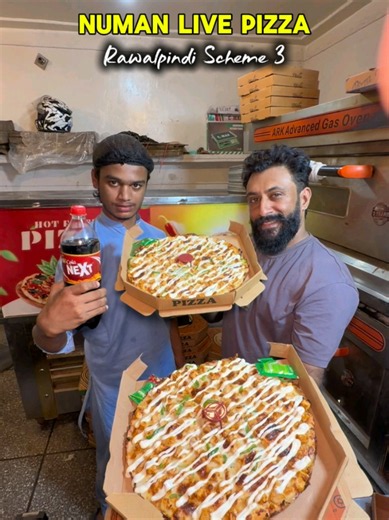 Numan Live Pizza Deals Rs,1600 2 Large pizza 1ltr Drink Free Rs,600 2 Small Pizza Location: Rawalpindi Chaklala Scheme 3 📍