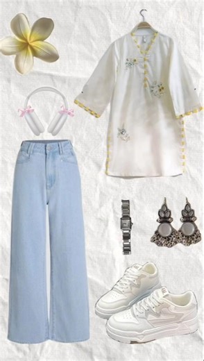 The outfit kurta looks💖#oot #ootdguide#fashion#outfit#fashiontrends#fyp#indofashion#kurta#shortkurti