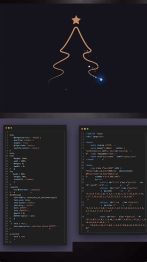 Christmas Tree Made With HTML & CSS 🎄#shorts #webdevelopment