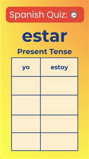 Estar in Spanish (Lesson 8) | Present Tense Conjugation | Spanish in 60 Seconds
