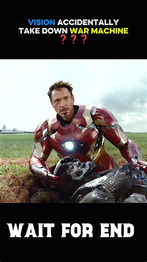 Vision Accidentally Take Down War Machine #vision #marvel #civilwar #captainamerica #mcu