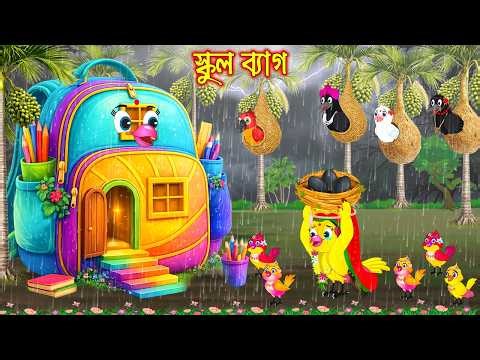 স্কুল ব্যাগ | School Bag | Bangla Cartoon | Rupkothar golpo | Tuni Pakhir Golpo | Pakhir Golpo