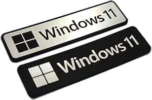 Windows 11 Sticker Badge Decal/Two (2) Emblems - for New Microsoft Windows 11