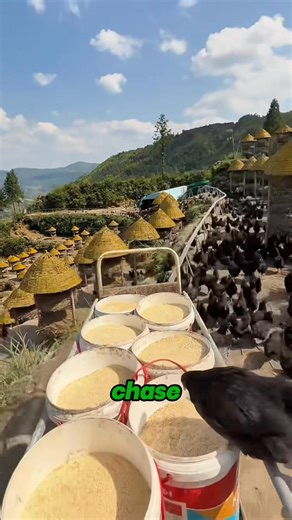 Feeding Chickens by Rail #knowledge #SmartFarming #FunnyChickens #RuralInnovation #ChickenFeedingHack | Being Master