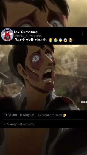 Bertholdt death #bertholdt #hoover #aot #snk