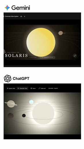 Gemini 3 Vs ChatGPT 5 Space Simulation #gemini #chatgpt #simulation