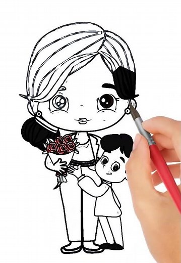 Mom and Son Drawing Guide: Perfect for Beginners