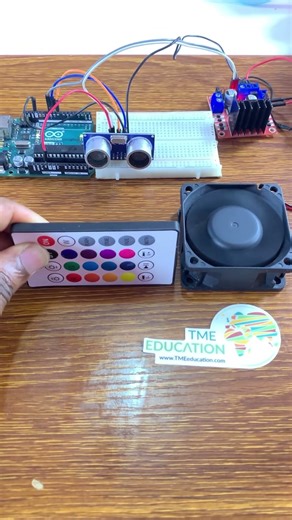 12V Fan SPEED control with Arduino using Ultrasonic Sensor #electronics #arduinoproject