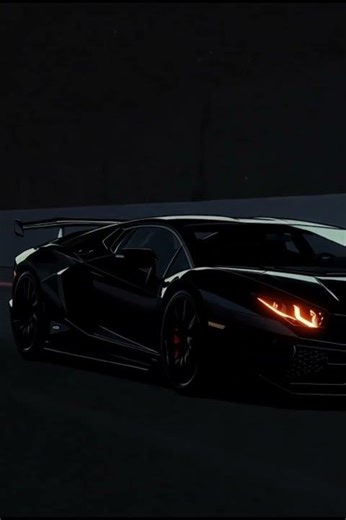 anime style lambo scene #blacklamborghini #lamborghini