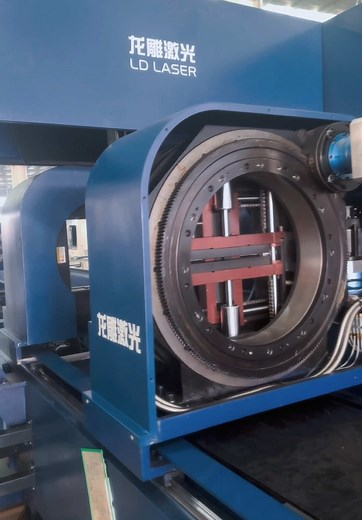 LD laser Pipe Laser Cutting machine with servo support system #fyp #machinetool #lasercutting #lasercutting #fiberlaser #pipelasercuttingmachine