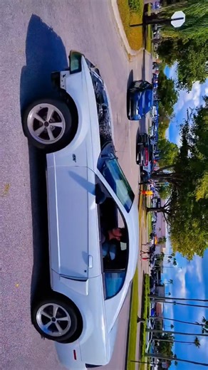 Loud Asf 4th Gen Mustang with Downpipes at #carsandcoffee #miami Nov #2025 #ford #mustang #v8 #loud