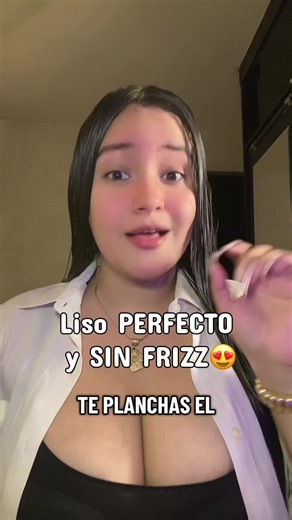 Liso Perfecto y sin frizz 😍 #fyp #skincareviral #cuidadodelcabello #cabellobrillante #cabello