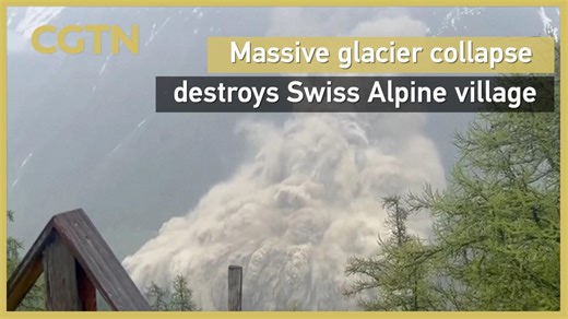 Massive glacier collapse destroys Swiss Alpine village