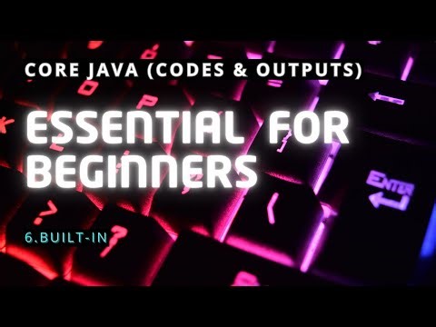 Built in | Core Java | Codes and Outputs | ‪@J-SDE_Prasanna‬