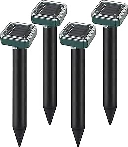 Amazon.com: Mole Repellent Solar Powered Outdoor,Ultrasonic Vole Gopher Repellent for Lawn Garden, Groundhog Snake Repeller, Mole Deterrent, Waterproof (4 Packs) : Patio, Lawn & Garden