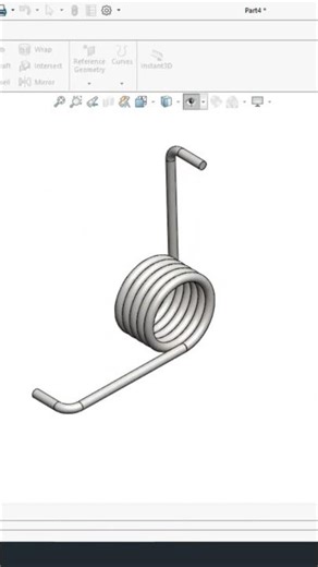 Torsion Spring in solidworks #cadmonkeys #shortsfeed #shorts #solidworks #subscribe #cad #reels