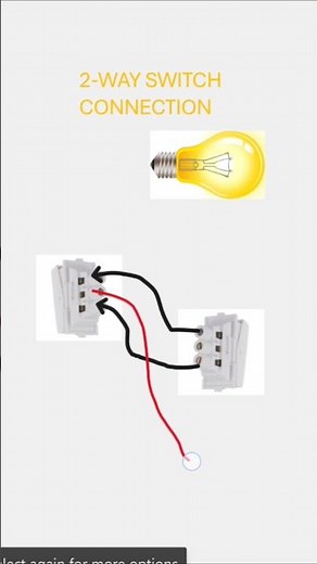 2 Switch 1 Light Connection💡 #2WaySwitch #StaircaseWiring #WiringDiagram #viral #electrical #trend