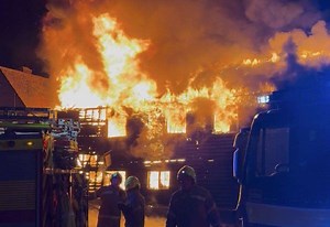 Fire rips through quayside destroying at least two businesses