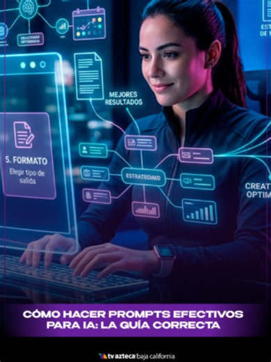 🤖💡 ¿Quieres obtener mejores resultados con la inteligencia artificial? El prompting estructurado permite darle contexto, objetivos, roles, audiencia y formato a tus instrucciones para conseguir respuestas mucho más precisas 🎯📱 #InteligenciaArtificial #Tecnología #IA #Innovación #TVAztecaBajaCalifornia