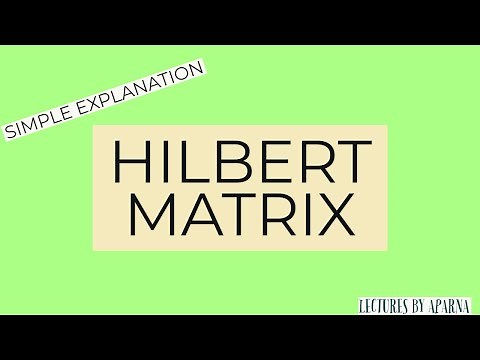 HILBERT MATRIX | TYPES OF MATRICES | VERY EASY