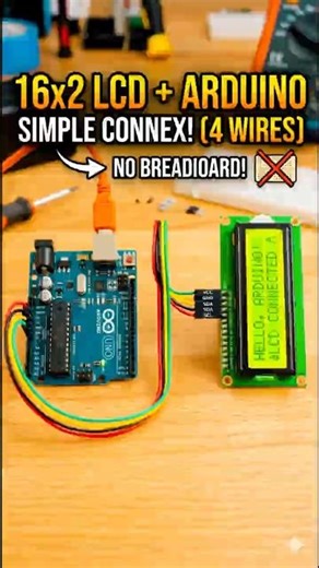 how to connect Arduino with 16x2 I2C LCD Display #Arduino​ #RadarProject​ #ServoMotor #techshorts ​