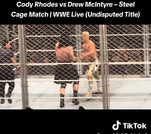 Cody Rhodes vs Drew McIntyre – Steel Cage Match Highlights