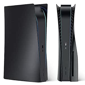 TESSGO PS 5 Disc Edition Matte Black Face Plate Cover Shell Skin Case for Play Station 5 Console