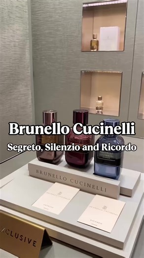 Brunello Cucinelli has launched three new fragrances- Segreto, Silenzio, and Ricordo as a worldwide exclusive preview at the Salon de Parfums in Harrods 👃 #brunellocucinelli #newlaunch #salondeparfums #harrods