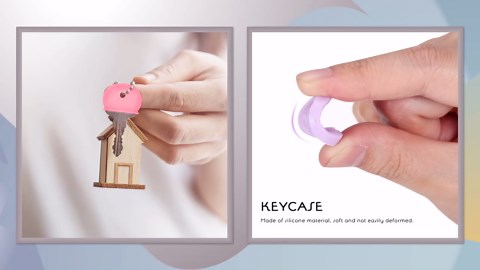 48pcs Silicone Key Covers Caps - Assorted Colors Tags Markers for Standard House Flat Keys, Easy Identification and Anti-Loss Design