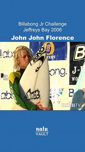1.1K reactions · 41 shares | After winning the 2006 Billabong Junior showdown at Jbay, 13-year-old JJF accepts the first-place prize, a custom Graham Smith surfboard from Andy Irons. John had just topped the Surfer Magazine Hottest 100 groms #of 2006. @john_john_florence @andyironsfoundation @markocchilupo @billabong @sonnymillerfilms @dhoff808  #nalutv #surfing #archives #naluvault #naluarchives #naluarchivesfoundation | Nalu TV | Facebook