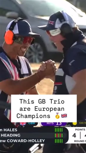 We love the celebrations 😍 Who watched our men’s Trap Trio secure European Championships GOLD? 🥇 | British Shooting