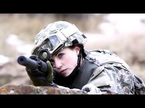Pretty Military Women Shooting Biggest Guns Female Armed Forces Girls soldiers weapons fire Army