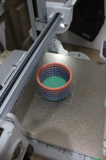 3D Print Timelapse: Rattan Pencil Holder ✏️✨ | Natural Woven Design (Bambu Lab P2S/A1 Combo)