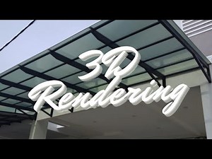 Glass Canopy 3D Rendering | Glass Canopy Installation | Entrance Glass Canopy